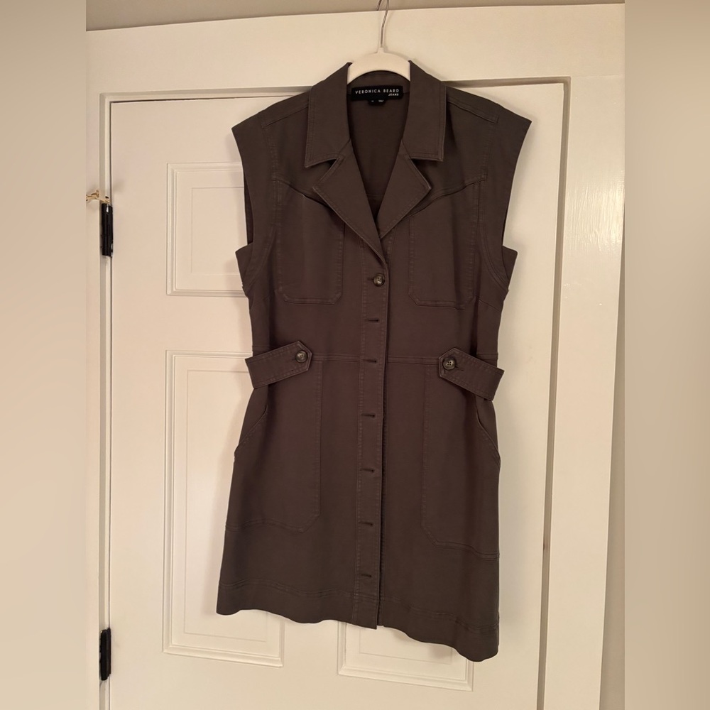 Veronica Beard Cotton Twill Mini Dress - Picture 2 of 3